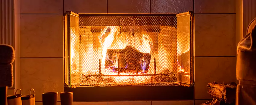 Mendota Hearth Landscape Fireplace Installation in Villa Park, Illinois