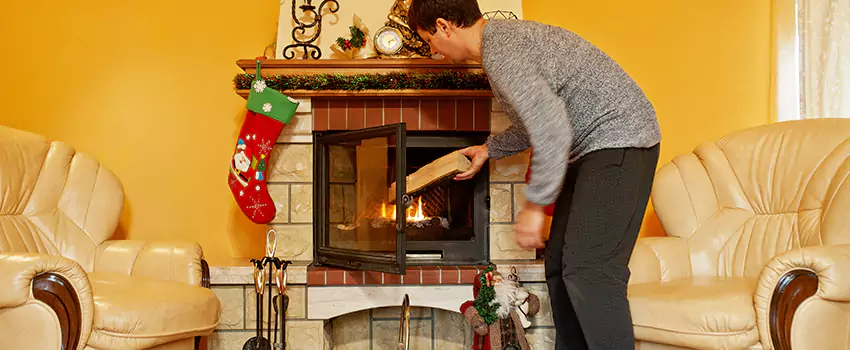Rusted Metal Fireplace Restoration in Villa Park, Illinois